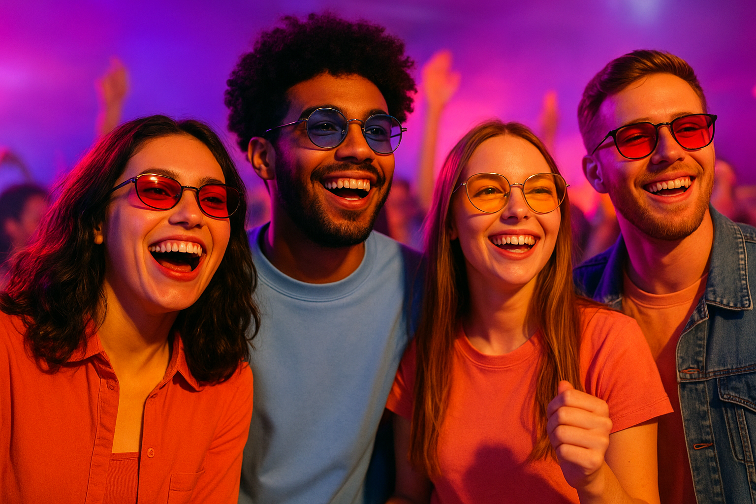 People enjoying an event